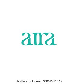 Aura logo text icon vector template.eps