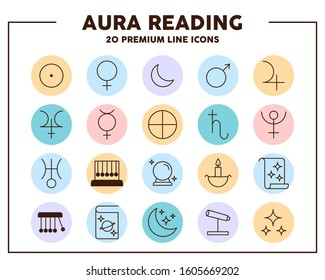 Aura Reading Thin Line Icon. Vector Illustration Symbol Elements For Web Design And Apps.