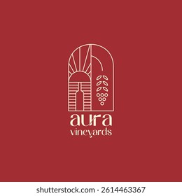 AURA VINEYARDS LOGO WITH PREMIUM ICONE