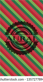 Aural christmas emblem.