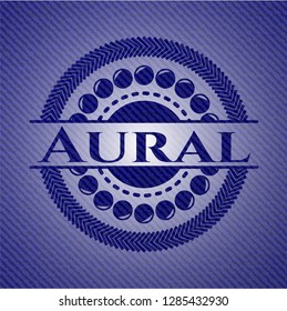 Aural emblem with jean texture