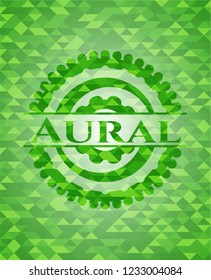 Aural green mosaic emblem