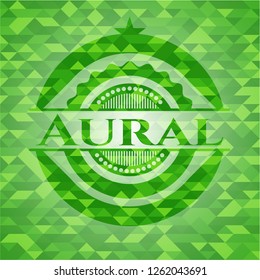 Aural green mosaic emblem