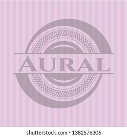 Aural pink emblem. Retro. Vector Illustration. Detailed.