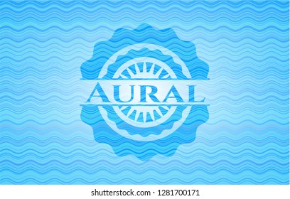 Aural water concept emblem.