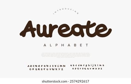 Aurete typography beauty fashion elegant minimalist serif italic fonts decorative wedding vintage retro logos. Minimal luxury font alphabet logo. Vector illustration