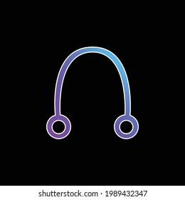 Auricular blue gradient vector icon