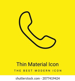 Auricular Of Phone minimal bright yellow material icon