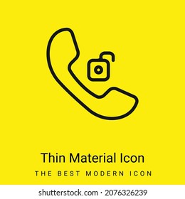 Auricular Phone Unlocked minimal bright yellow material icon