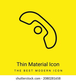 Auricular Sign Outline With A Small Circle minimal bright yellow material icon