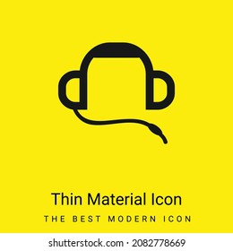 Auriculars minimal bright yellow material icon