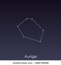 Auriga constellation as it can be seen by the naked eye.