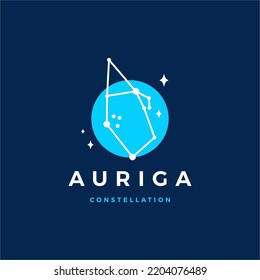 auriga star constellation the charioteer logo vector icon illustration