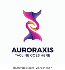 Aurora Axis Gradient Colorful Logo