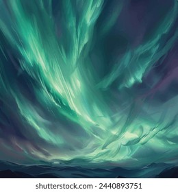 the aurora bore sky is dark with white patches