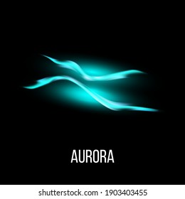 Aurora borealis abstract background. Vector illustration