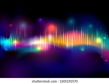 Aurora borealis shiny, abstract vector aurora australis background  for web and print , cute abstract  a natural light display in the sky.