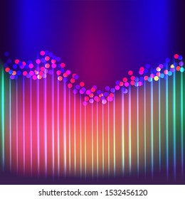 Aurora borealis shiny, abstract vector aurora australis background  for web and print , cute abstract  a natural light display in the sky.