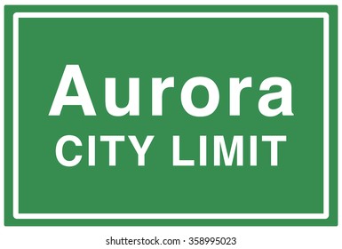 Aurora City Limit Sign