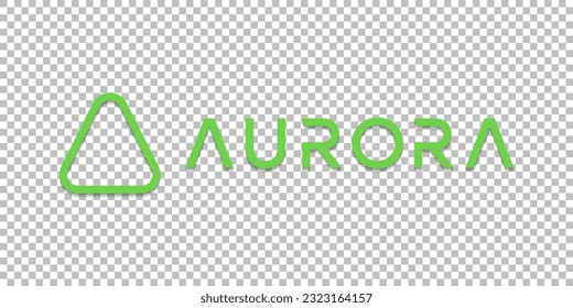 Aurora (AURORA) cryptocurrency logo worldmark isolated on transparent png background vector svg