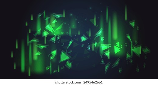 Aurora element design on dark background. Bright light. Northern lights. Vector illustration. Design for background, wallpaper, postcard, web, banner, cover. 