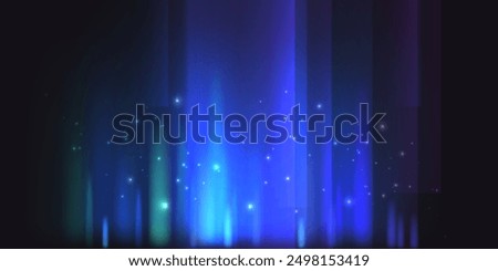 Aurora element design on dark background. Background aurora template. Bright light. Northern lights. Vector illustration. Design for background, wallpaper, postcard, web, banner, cover. 