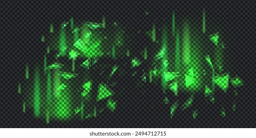 Aurora element design on transparent background. Bright light. Northern lights. Vector illustration. Rivalry concept.