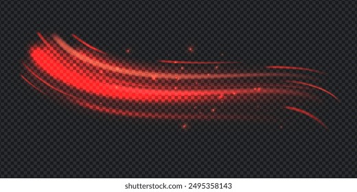Diseño del elemento de Aurora sobre fondo transparente. Luz brillante. auroras boreales. Ilustración vectorial. Concepto de rivalidad.
