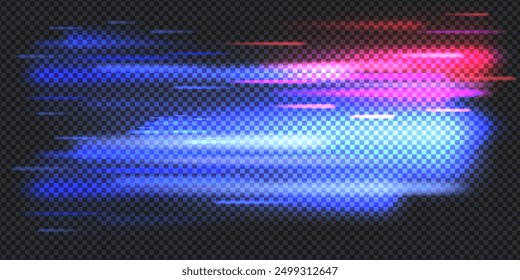 Aurora element design on transparent background. Bright light. Northern lights. Vector illustration. Rivalry concept.