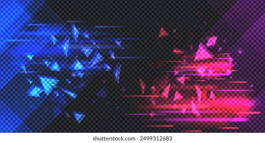 Aurora element design on transparent background. Bright light. Northern lights. Vector illustration. Rivalry concept.
