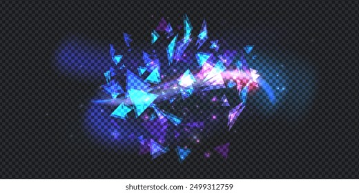 Aurora element design on transparent background. Bright light. Northern lights. Vector illustration. Rivalry concept.