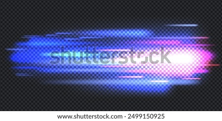 Aurora element design on transparent background. Bright light. Northern lights. Vector illustration. Rivalry concept.