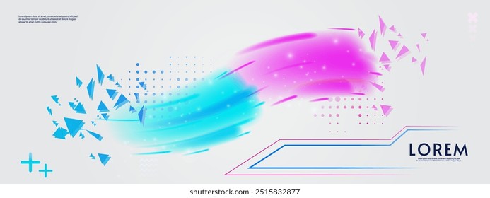 Aurora element design on white background. Bright light. Northern lights. Vector illustration.