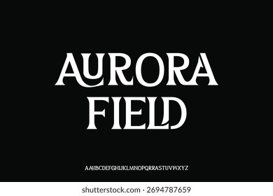 Aurora Field font vetor design adequado para título, cartaz, logotipo e muito mais