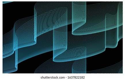 aurora gradient line color background