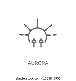 Aurora icon. Trendy Aurora logo concept on white background from Weather collection. Suitable for use on web apps, mobile apps and print media.