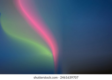 Aurora illustration background. Pink and light green color, blend,complexity on dark blue sky.