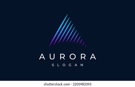 Aurora Letter A Logo Design