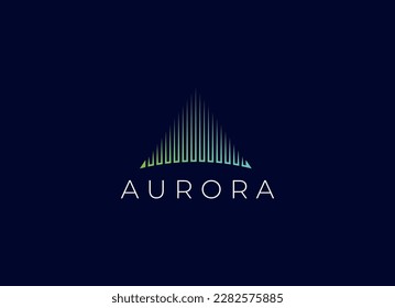 Aurora Light Logo Design. Northern Light Logo