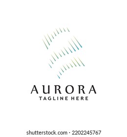 aurora light wave logo design