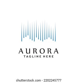 aurora light wave logo design