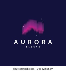 Aurora Light Wave Sky View Logo, Diseño Abstractas simple de la ilustración del templete