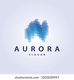 Logo de la vista del cielo de la onda ligera de Aurora, diseño Abstractas simple de la ilustración de la plantilla