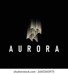 aurora logo concept sky design with beautiful and cool aurora natural scenery illustration of natural scenery symbol