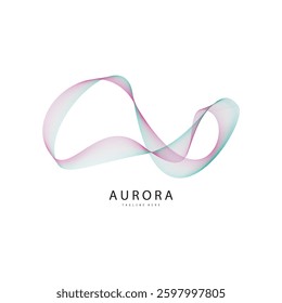 aurora logo design, background icon illustration vector