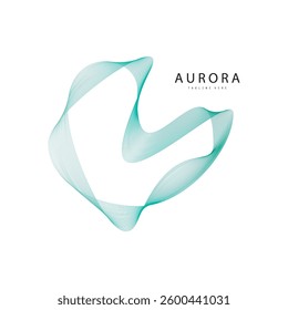 aurora logo design, background icon illustration vector