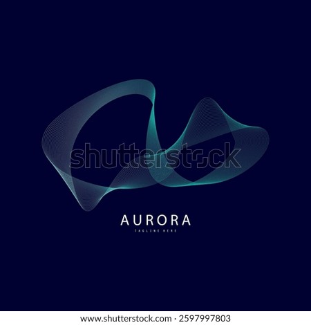 aurora logo design, background icon illustration vector