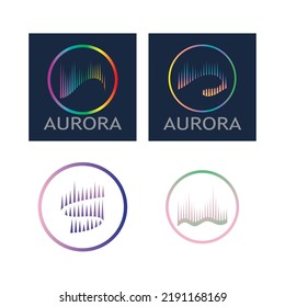 aurora logo design icon illustration vector template