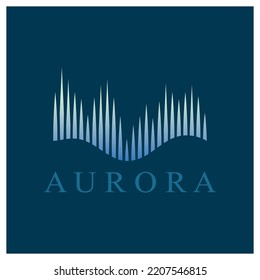 aurora logo design icon illustration vector template 