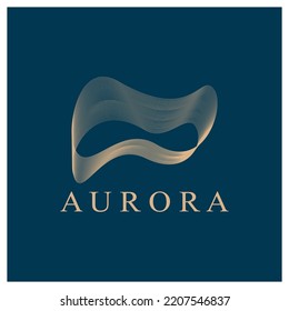 aurora logo design icon illustration vector template 